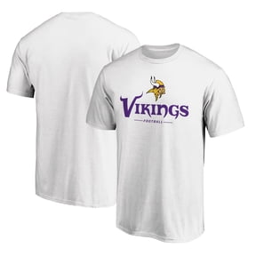 Men's White Minnesota Vikings Logo Team Lockup T-Shirt