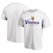 Mens White Minnesota Vikings Logo Team Lockup T-Shirt