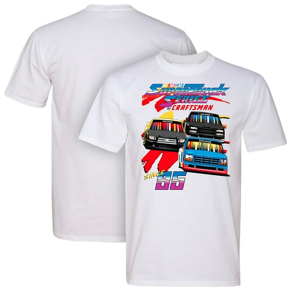 Men's White NASCAR Craftsmen Truck Series Retro Tri-Blend T-Shirt