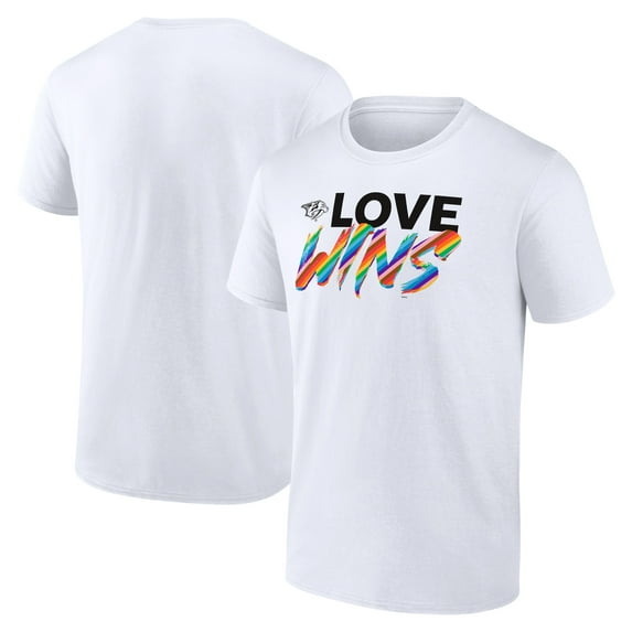 Men's White Nashville Predators Love Wins T-Shirt