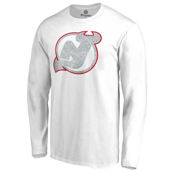 Men's White New Jersey Devils White Out Long Sleeve T-Shirt