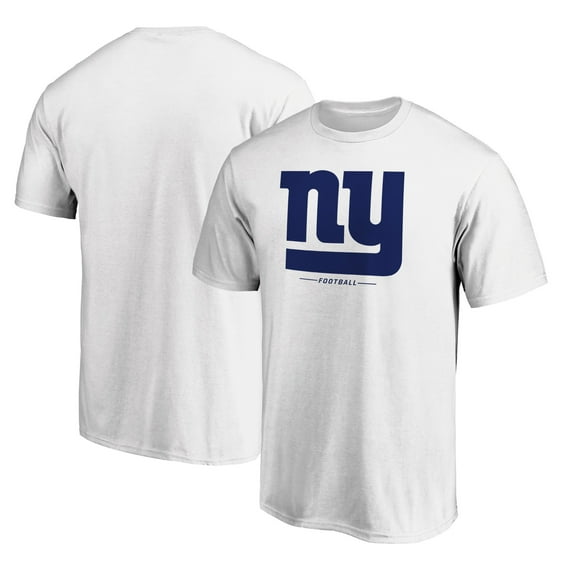 Men's White New York Giants Logo Team Lockup T-Shirt
