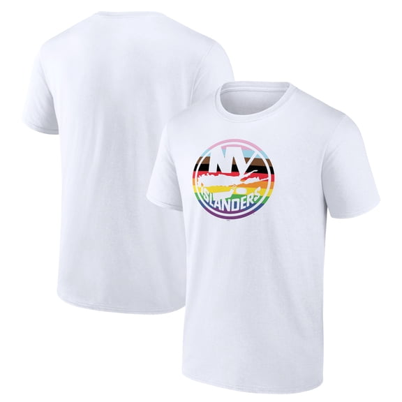 Men's White New York Islanders Team Pride Logo T-Shirt