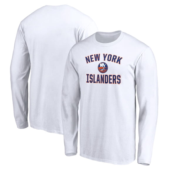 Men's White New York Islanders Victory Arch Long Sleeve T-Shirt