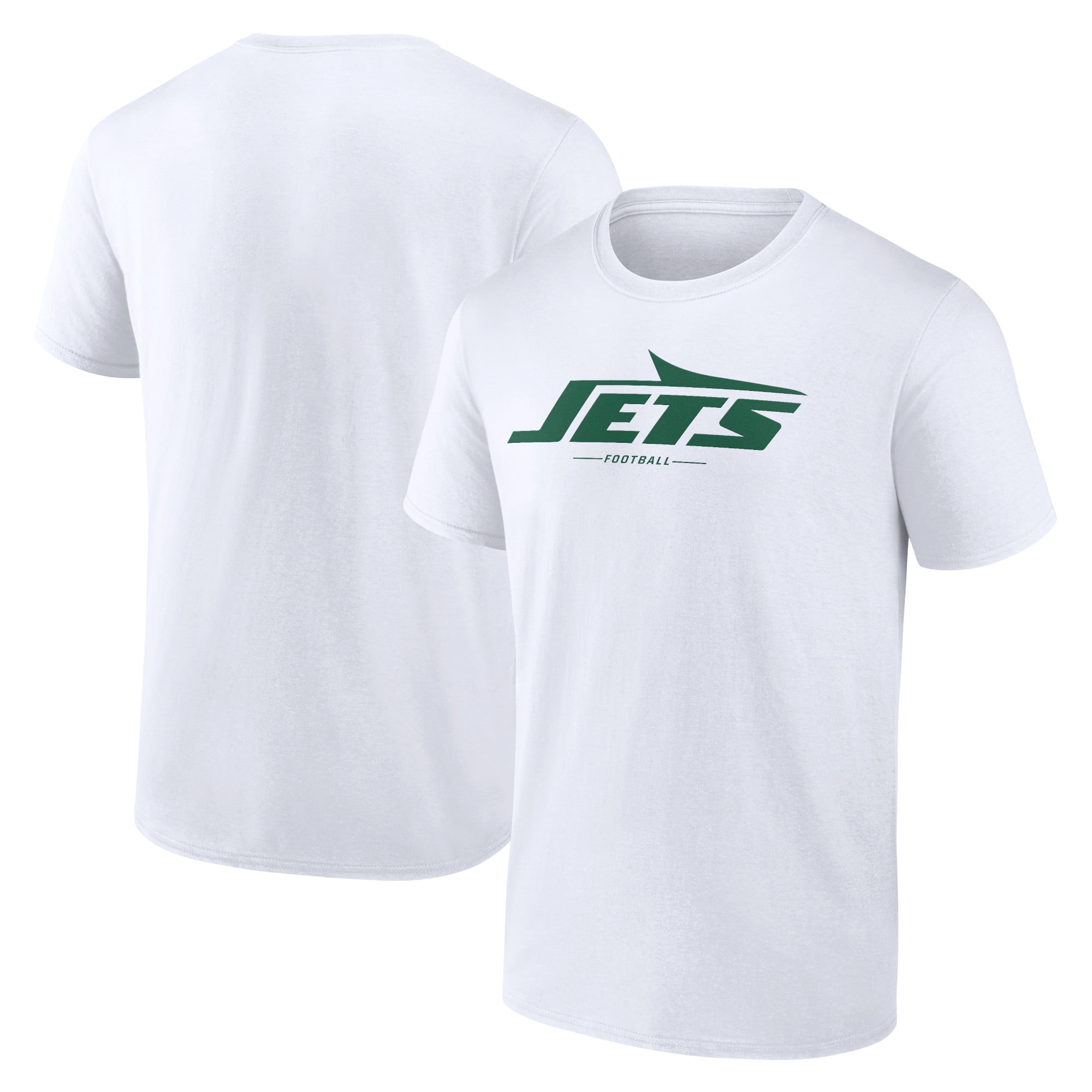 Men's White New York Jets Logo Team Lockup T-Shirt