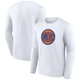 thumbnail image 1 of Men's White New York Knicks Alternate Logo Long Sleeve T-Shirt, 1 of 3