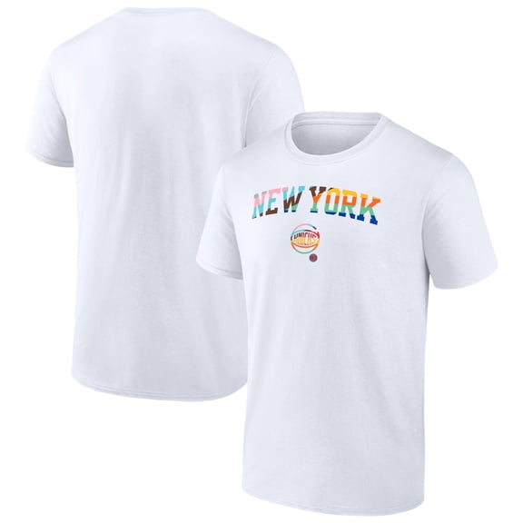 Men's White New York Knicks Pride T-Shirt