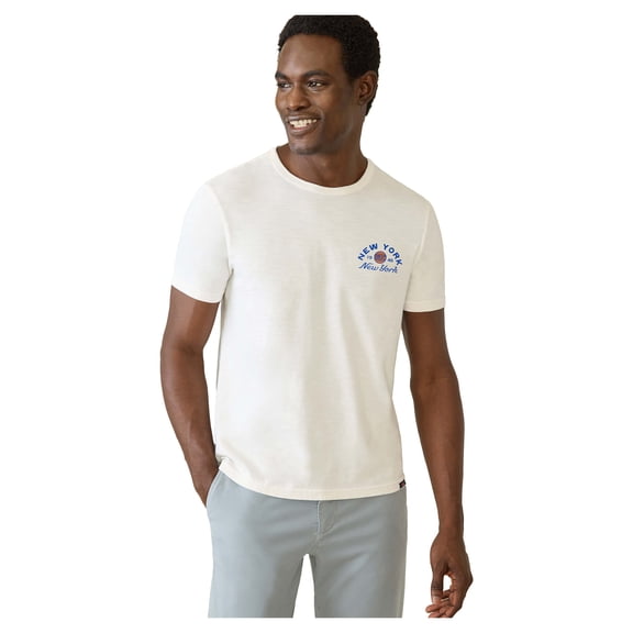 Men's FAHERTY  White New York Knicks So Nice They Named It Twice Sunwashed T-Shirt