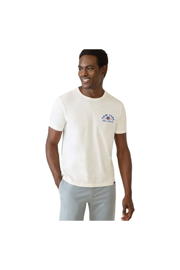 Men's FAHERTY White New York Knicks So Nice They Named It Twice Sunwashed T-Shirt