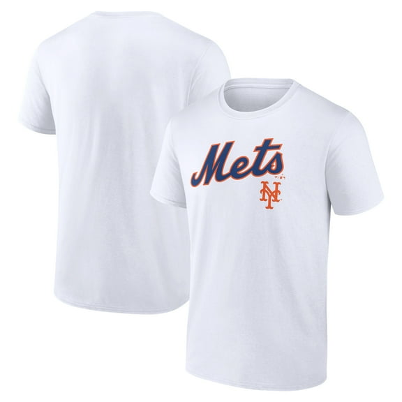 Men's White New York Mets Team Lockup T-Shirt