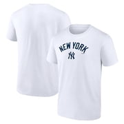 Mens White New York Yankees Team Lockup T-Shirt