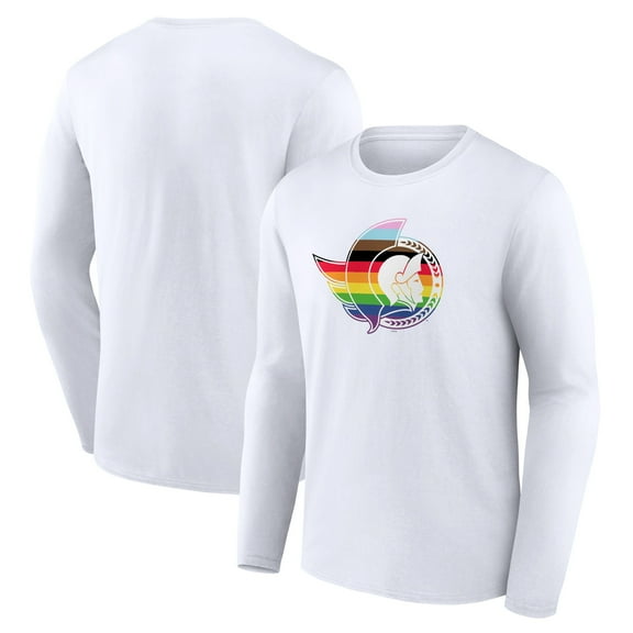 Men's White Ottawa Senators Team Pride Logo Long Sleeve T-Shirt