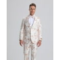 thumbnail image 1 of Men's White & Peach Floral Paisley Prom Tuxedo, 1 of 1
