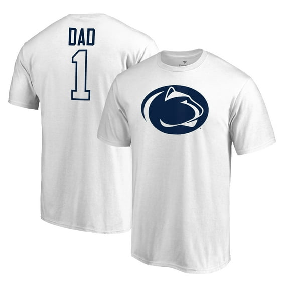 Men's White Penn State Nittany Lions #1 Dad T-Shirt