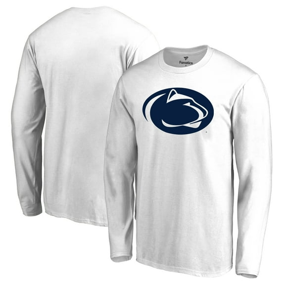 Men's White Penn State Nittany Lions Primary Logo Long Sleeve T-Shirt