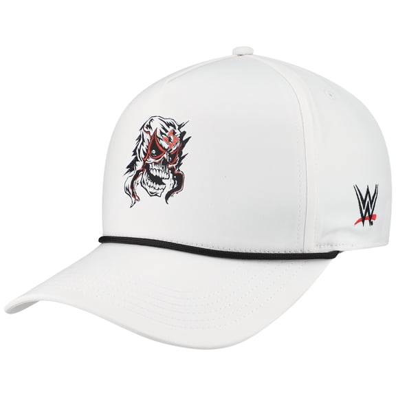 Men's White Penta High-Def Print Skull Logo Caddy Rope Snapback Hat