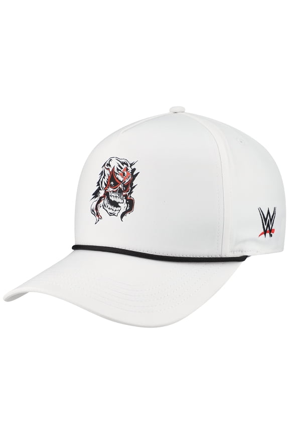 Men's White Penta High-Def Print Skull Logo Caddy Rope Snapback Hat