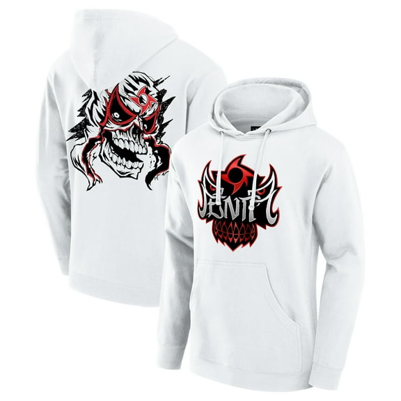 Men's White Penta Mask Pullover Hoodie