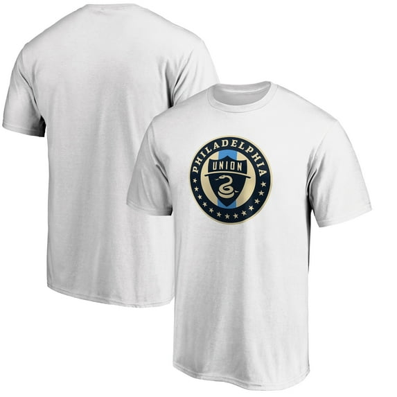 Men's White Philadelphia Union Logo T-Shirt
