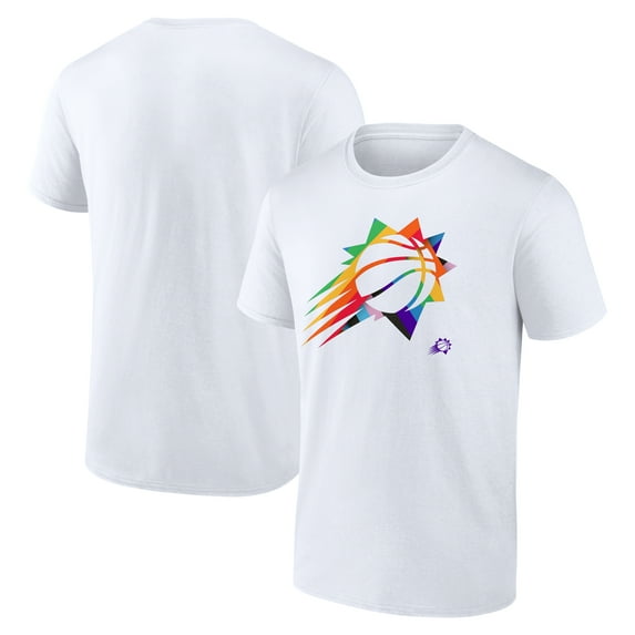 Men's White Phoenix Suns Team Logo Pride T-Shirt
