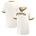 thumbnail image 1 of Pittsburgh Pirates Men’s White Race Ahead Poly V-Neck Fashion Top, Up to Size 3XL, 1 of 1