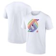 thumbnail image 1 of Men's White Portland Trail Blazers Team Logo Pride T-Shirt, 1 of 3