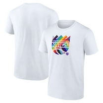 Men's White Sacramento Kings Team Logo Pride T-Shirt