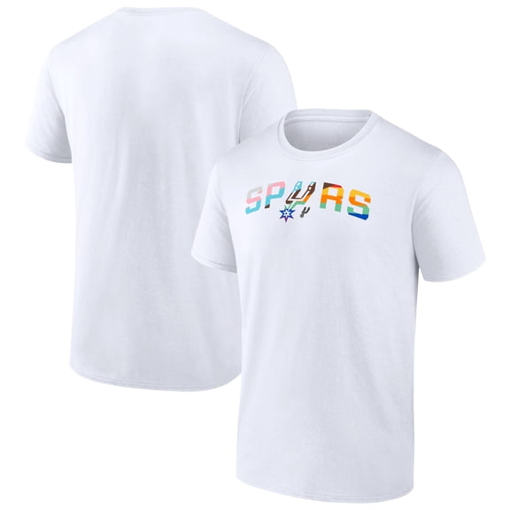 Men's White San Antonio Spurs Pride T-Shirt