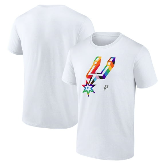 Men's White San Antonio Spurs Team Logo Pride T-Shirt