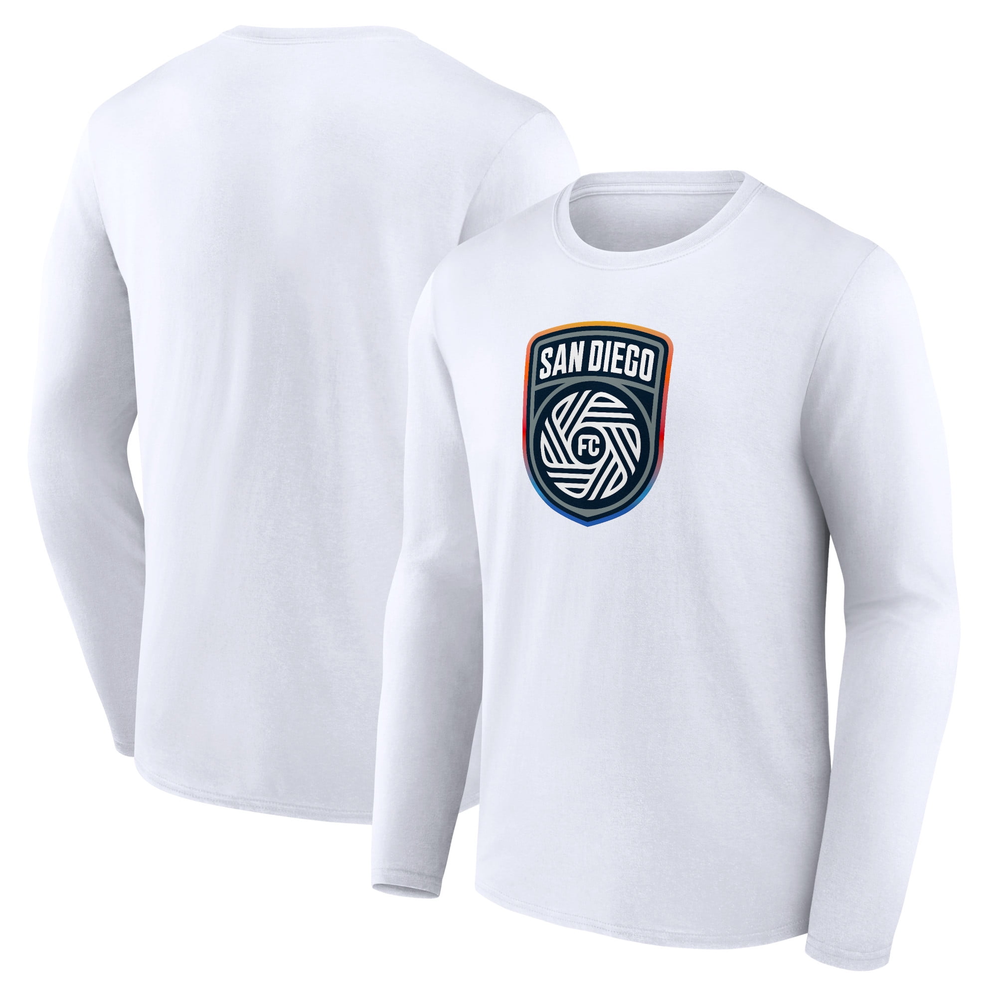 Men's White San Diego FC Official Logo Long Sleeve T-Shirt