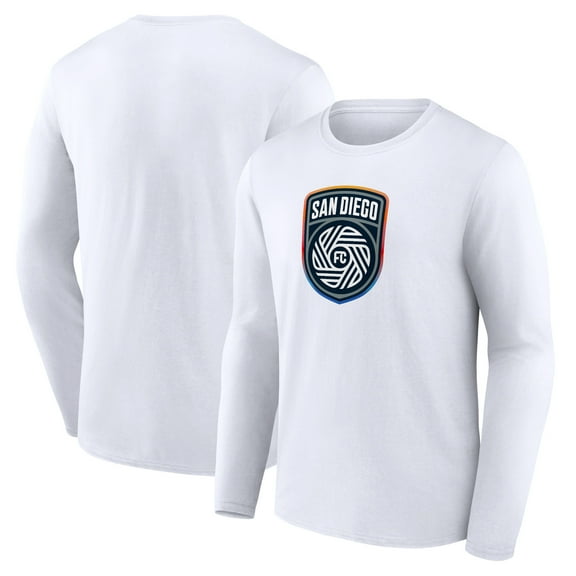 Men's White San Diego FC Official Logo Long Sleeve T-Shirt