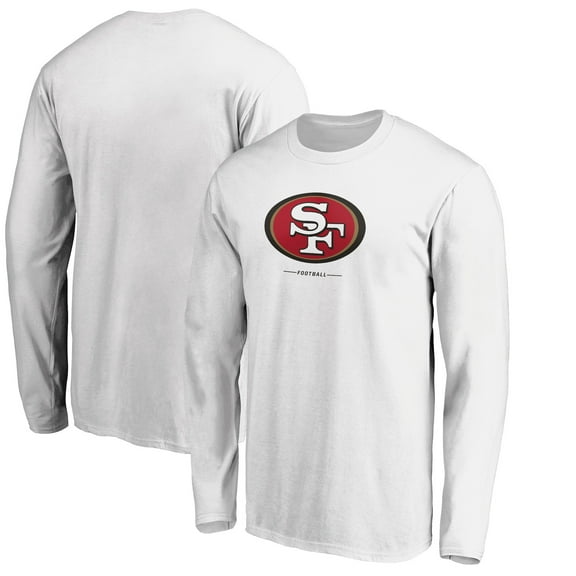 Men's White San Francisco 49ers Team Lockup Long Sleeve T-Shirt