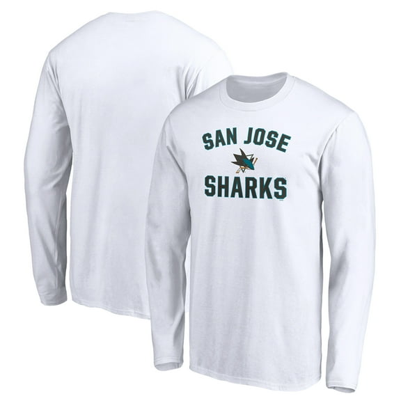 Men's White San Jose Sharks Victory Arch Long Sleeve T-Shirt