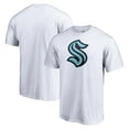 thumbnail image 1 of Men's White Seattle Kraken Primary Logo T-Shirt, 1 of 3