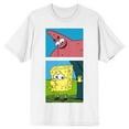 thumbnail image 1 of Men's White Spongebob and Patrick Meme Graphic T-shirt-3XL, 1 of 3
