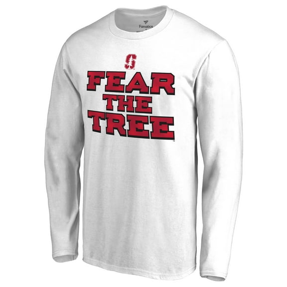 Men's White Stanford Cardinal Hometown Collection Fear the Tree Long Sleeve T-Shirt