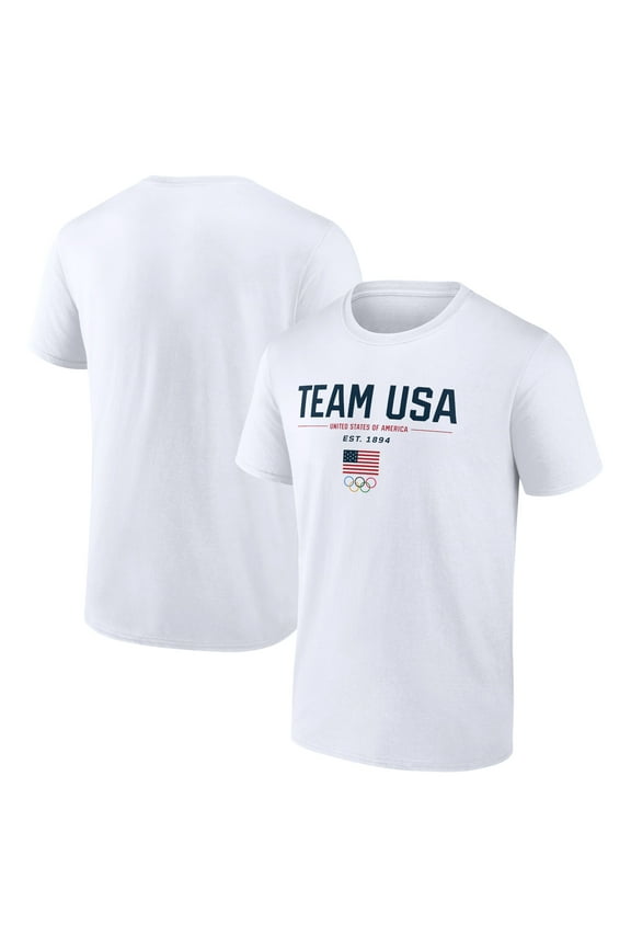 Men's  White Team USA 2024 Olympics Gold Medal T-Shirt