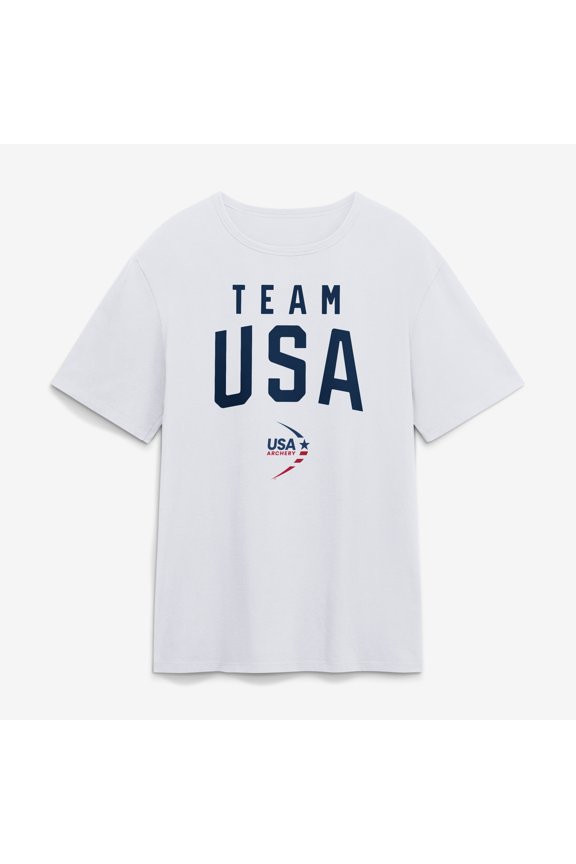 Men's White Team USA Summer Games Archery T-Shirt