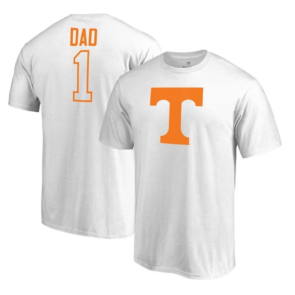 Men's White Tennessee Volunteers #1 Dad T-Shirt