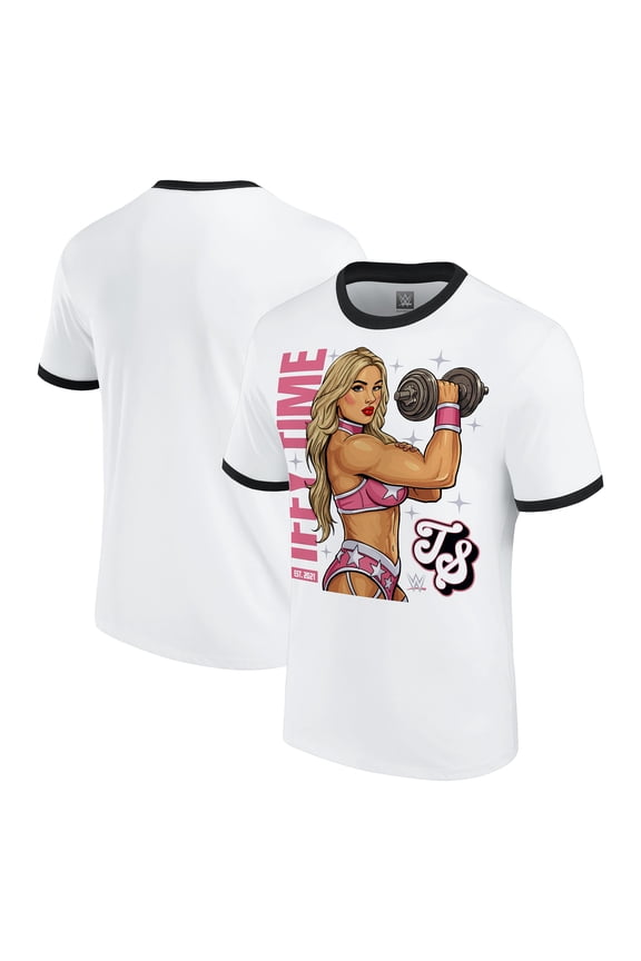 Men's White Tiffany Stratton Tiffy Time Ringer T-Shirt