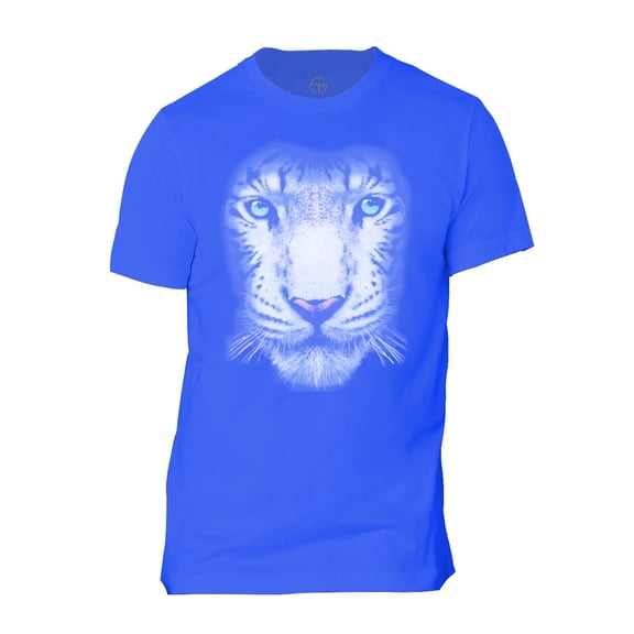 Men's White Tiger Short-Sleeve T-Shirt - Royal - Medium