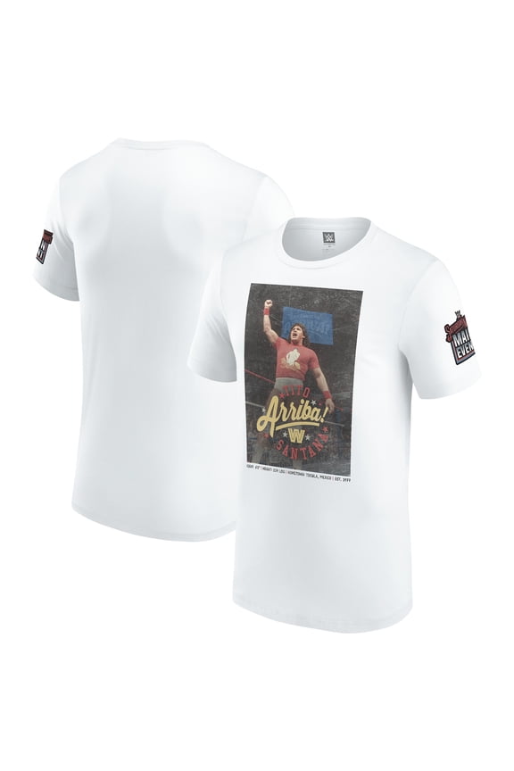 Men's White Tito Santana Saturday Night's Main Event Long Island Tito T-Shirt