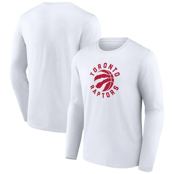 Men's White Toronto Raptors Alternate Logo Long Sleeve T-Shirt