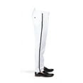 thumbnail image 1 of Men's White Tuxedo Pants Slim Fit Satin Line Formal Dress Slacks Flat Front, 1 of 4
