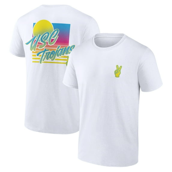 Men's White USC Trojans High Hurdles T-Shirt