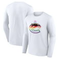 thumbnail image 1 of Men's White Vancouver Canucks Team Pride Logo Long Sleeve T-Shirt, 1 of 3