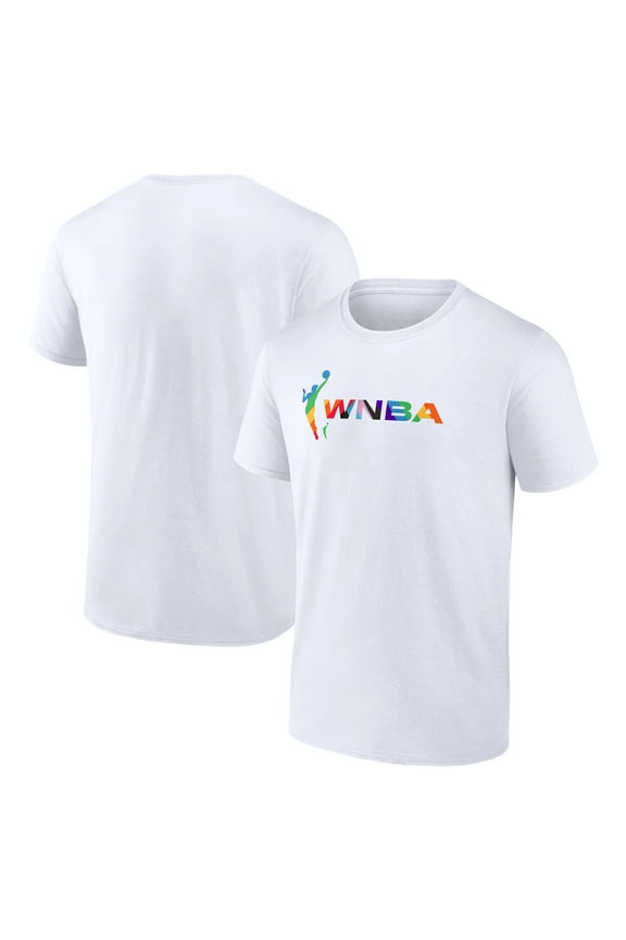 Men's White WNBA Logo Pride T-Shirt