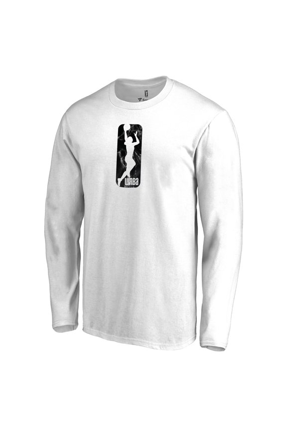 Men's White WNBA Marble Long Sleeve T-Shirt