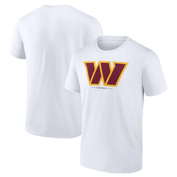 Men's White Washington Commanders Logo Team Lockup T-Shirt