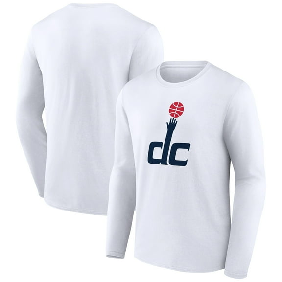 Men's White Washington Wizards Alternate Logo Long Sleeve T-Shirt